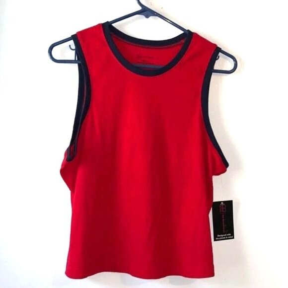 No Boundaries Mens Red Contrast High Neck Tank Top Size XXXL - Picture 1 of 7